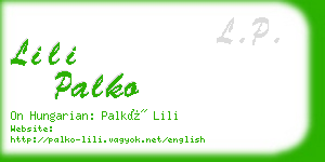 lili palko business card